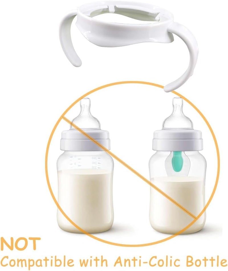 ROMIRUS Bottle Handles Compatible with Avent Natural Response Baby Bottle, Pack of 4, Pink and White - Image 3